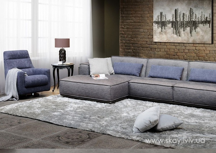 Практичный модульный диван для гостиной